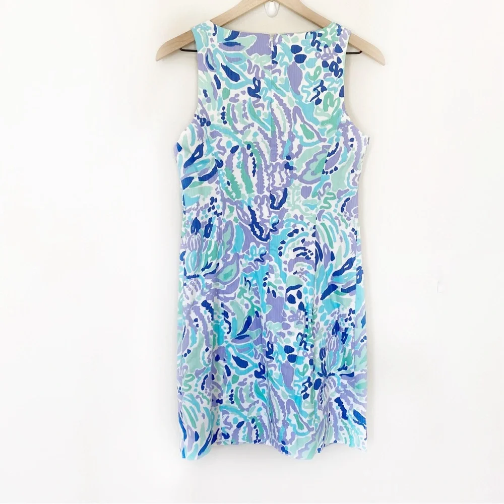 Lilly Pulitzer Ryder Shift Dress in Lilly's Lilac Nice Ink Lace Front size 2